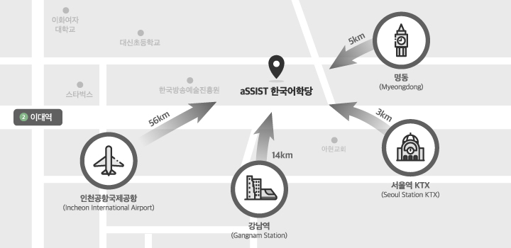 한국어학당 アクセス方法